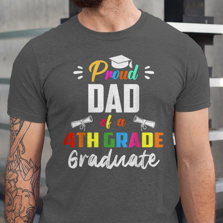 Proud DAD Of A 4th Grade Graduate Graduation 2024 Senior 24 Unisex Jersey T-Shirt
