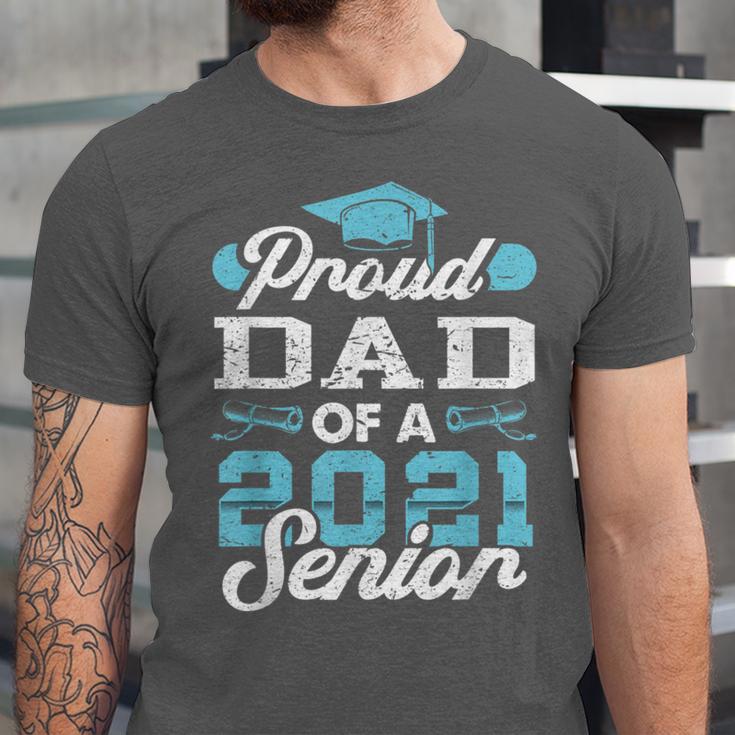 Proud Dad Of a Class Of 2021 Senior Graduate Graduation Unisex Jersey T-Shirt