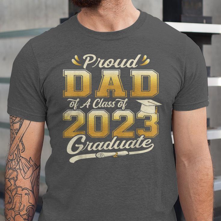 Proud Dad Of a Class Of 2023 Graduate Senior Graduation Unisex Jersey T-Shirt