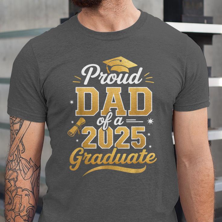 Proud Dad Of a Class Of 2025 Graduate Senior Graduation Unisex Jersey T-Shirt