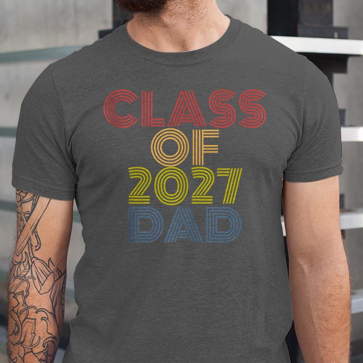 Proud Dad Of A Class Of 2027 Graduate Senior Graduation Unisex Jersey T-Shirt