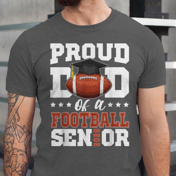 Proud Dad Of a Football Senior 2026 Graduation Unisex Jersey T-Shirt
