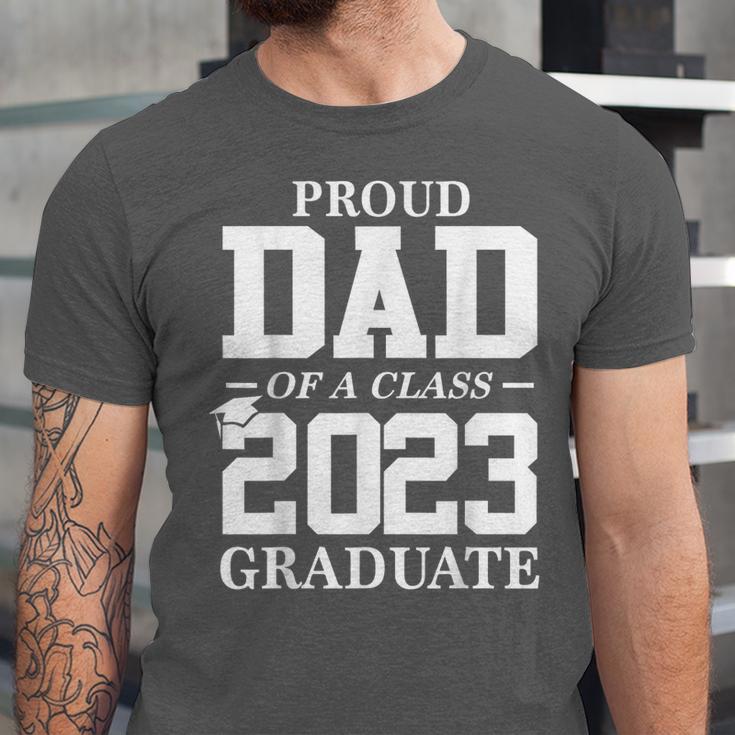 Proud Dad Graduation Senior 23 Grad Class Of 2023 Unisex Jersey T-Shirt