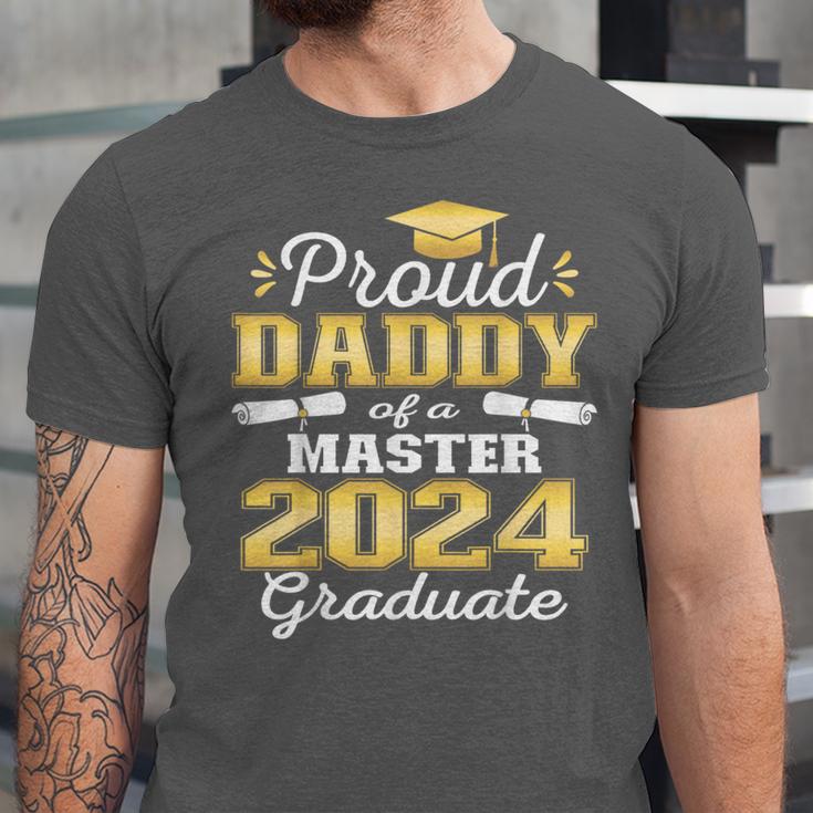Proud Daddy Of 2024 Class Master Graduate Family Graduation Unisex Jersey T-Shirt
