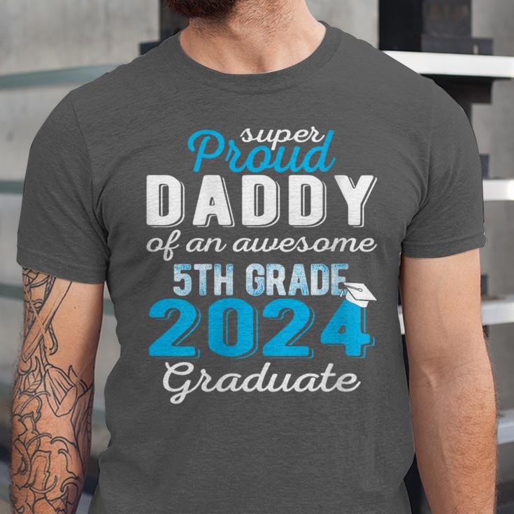 Proud Daddy Of 5th Grade Graduate 2024 Family Graduation Unisex Jersey T-Shirt