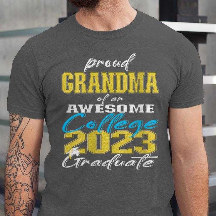 Proud Grandma Of 2023 College Graduate Family 23 Graduation Unisex Jersey T-Shirt