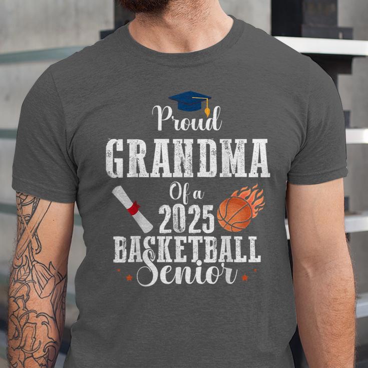 Proud Grandma Of 2025 Basketball Senior Graduation Day Unisex Jersey T-Shirt
