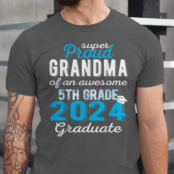 Proud Grandma Of 5th Grade Graduate 2024 Family Graduation Unisex Jersey T-Shirt