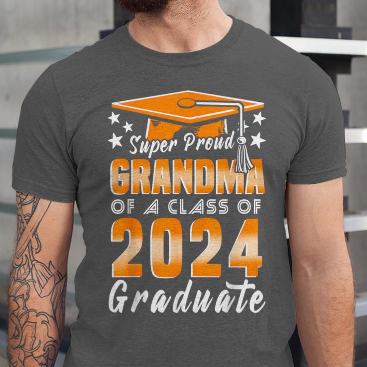 Proud Grandma Of A Class Of 2024 Matching Family Graduation Unisex Jersey T-Shirt