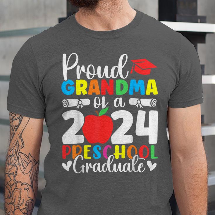 Proud Grandma Of Class Of 2024 Preschool Graduate Graduation Unisex Jersey T-Shirt