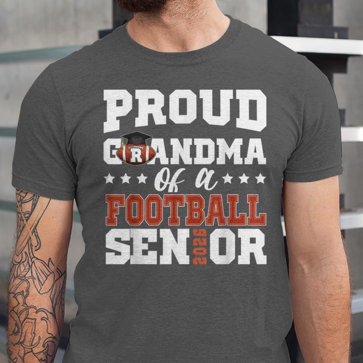 Proud Grandma Of a Football Senior 2026 Graduation Unisex Jersey T-Shirt