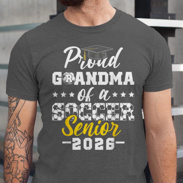 Proud Grandma Of a Soccer Senior 2026 Graduation Gifts Unisex Jersey T-Shirt