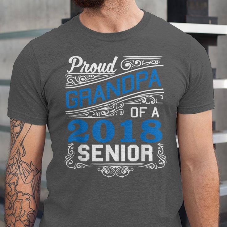 Proud Grandpa Of 2018 Senior T-Shirt Student Graduation Unisex Jersey T-Shirt