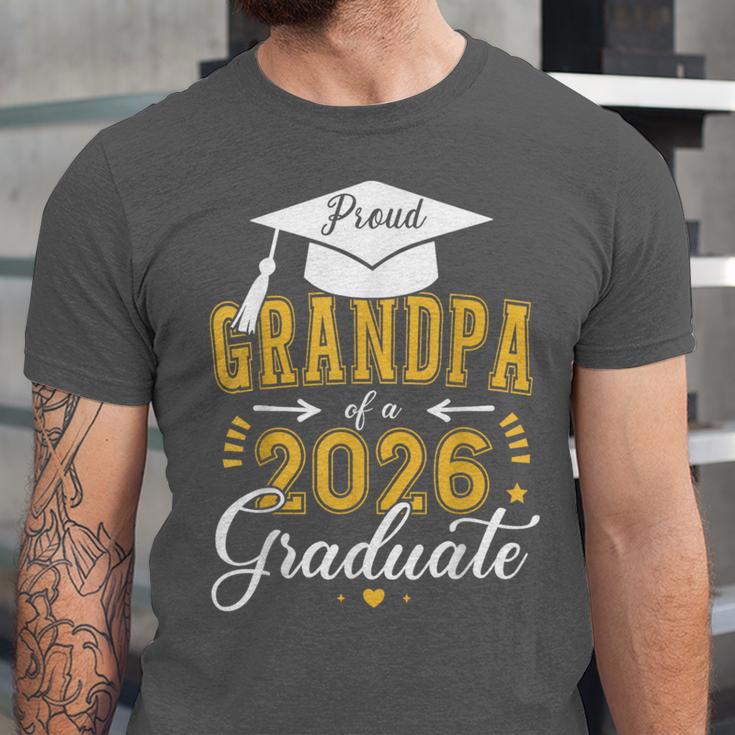 Proud Grandpa Of a Class Of 2026 Graduate For Graduation Unisex Jersey T-Shirt