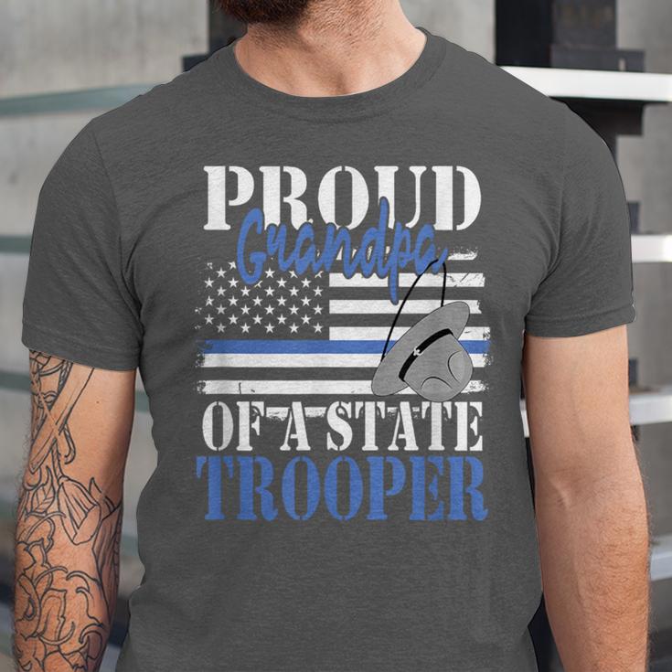 Proud Grandpa Of a State Trooper Police Officer Graduation Unisex Jersey T-Shirt