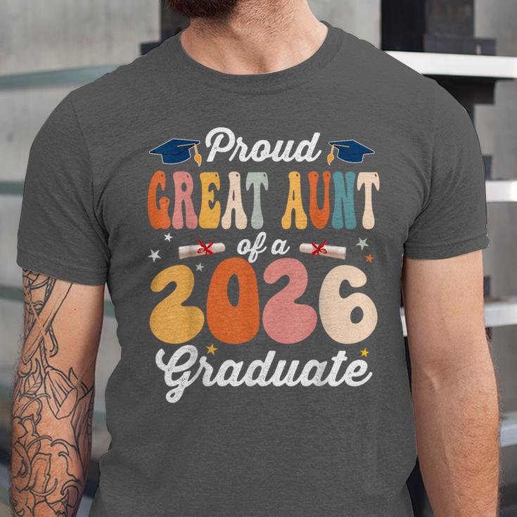 Proud Great Aunt Of a Class Of 2026 Graduate Graduation Unisex Jersey T-Shirt