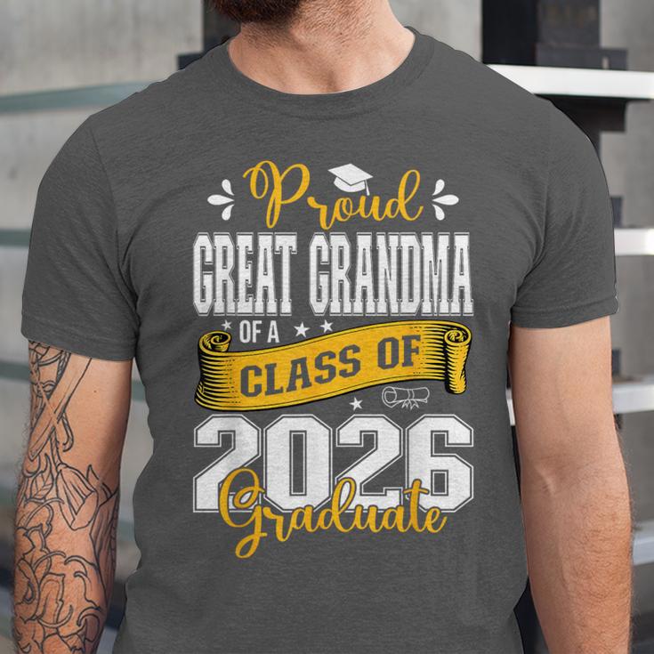 Proud Great Grandma Of a Class Of 2026 Graduate Graduation Unisex Jersey T-Shirt