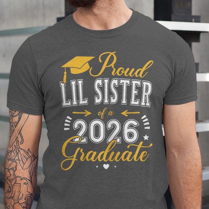 Proud Lil Sister Of a Class Of 2026 Graduate For Graduation Unisex Jersey T-Shirt