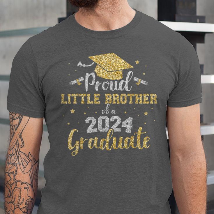 Proud Little Brother Class 2024 Graduate Senior Graduation Unisex Jersey T-Shirt