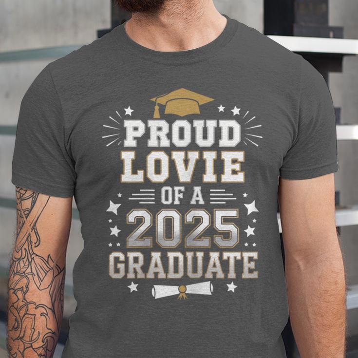 Proud Lovie Of A Class Of 2025 Graduate Senior Graduation Unisex Jersey T-Shirt