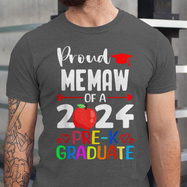 Proud MEMAW Of 2024 Pre-K Graduation Graduate Senior 2024 Unisex Jersey T-Shirt