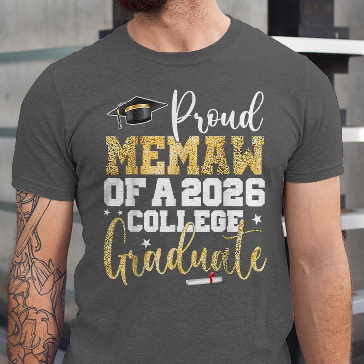 Proud Memaw Of 2026 Graduate College Graduation Unisex Jersey T-Shirt