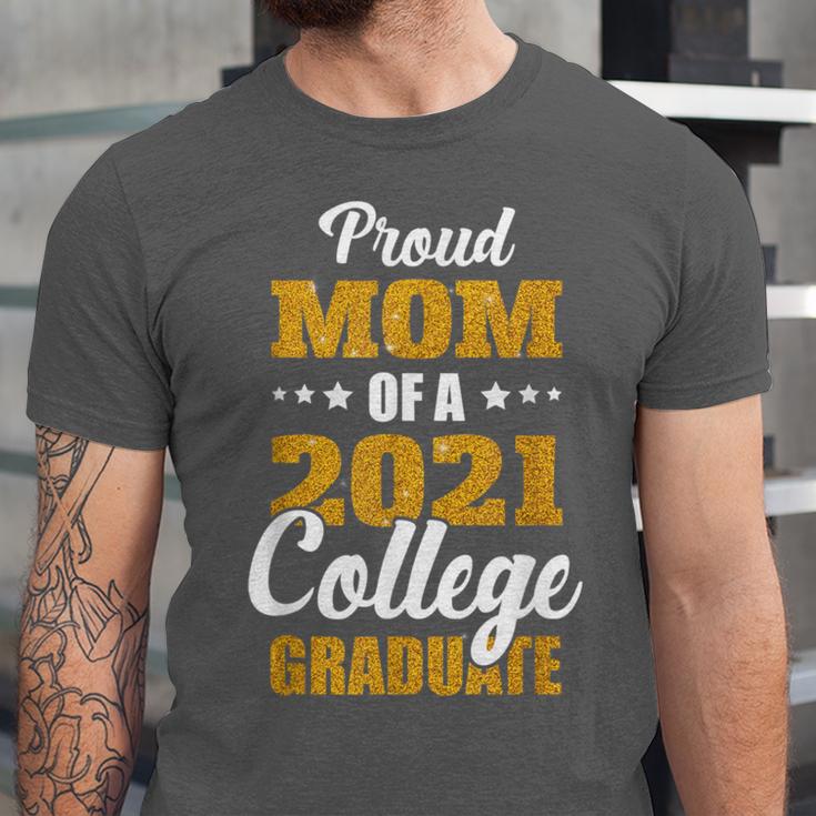 Proud Mom Of A 2021 College Graduate Senior Graduation Unisex Jersey T-Shirt