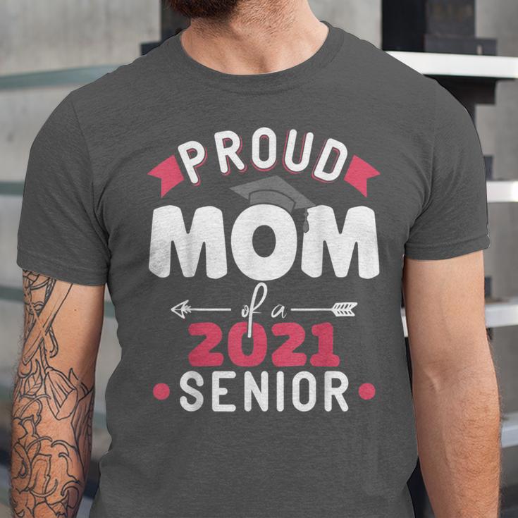 Proud Mom Of a 2021 Senior Year School Graduation Party Unisex Jersey T-Shirt