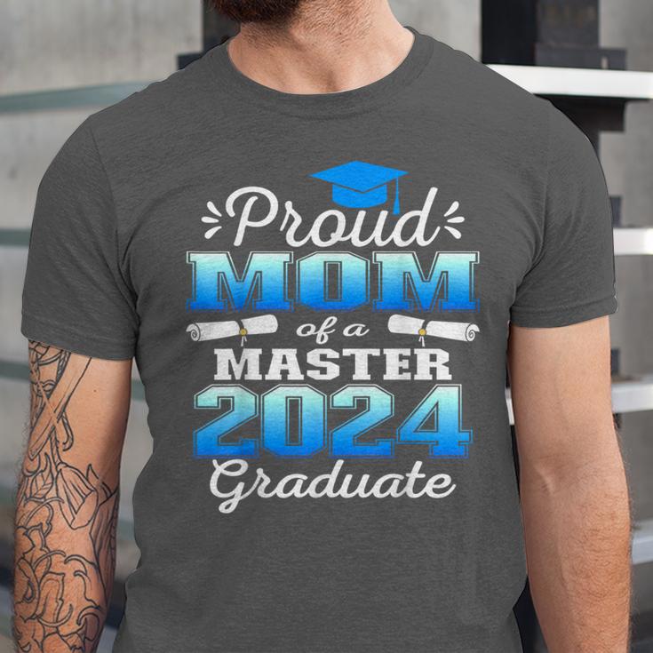 Proud Mom Of 2024 Class Master Graduate Family Graduation Unisex Jersey T-Shirt