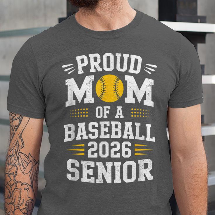 Proud Mom Of Baseball Senior 2026 Graduation Unisex Jersey T-Shirt