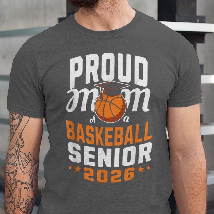 Proud Mom Of Basketball Senior 2026 Graduation Unisex Jersey T-Shirt