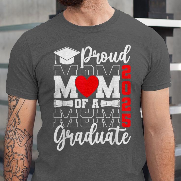 Proud Mom Of a Class Of 2025 Graduate Senior Mom Graduation Unisex Jersey T-Shirt