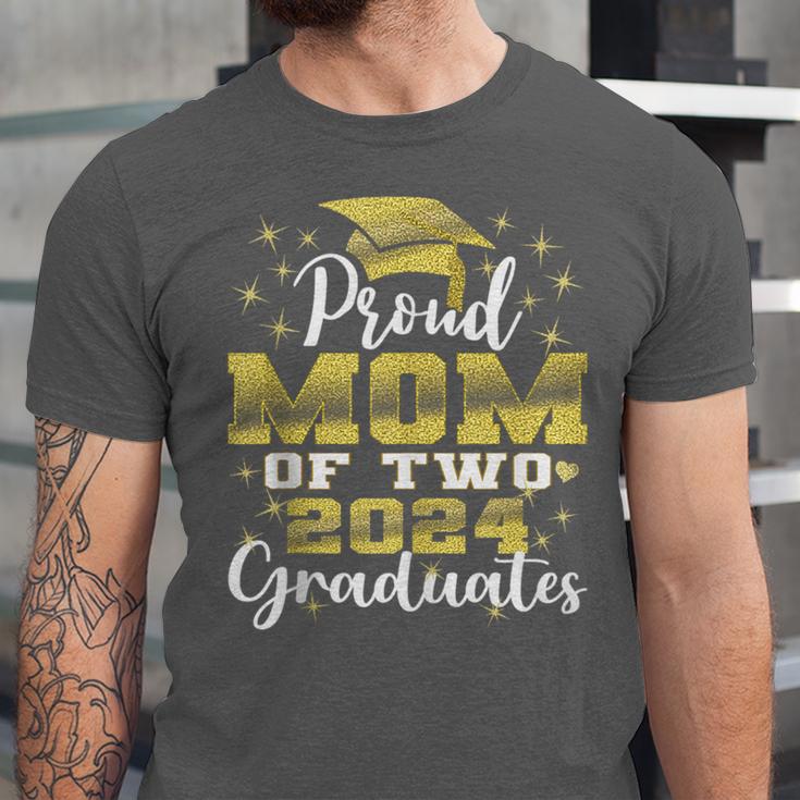 Proud Mom Of Two 2024 Graduate Class 2024 Graduation Family Unisex Jersey T-Shirt