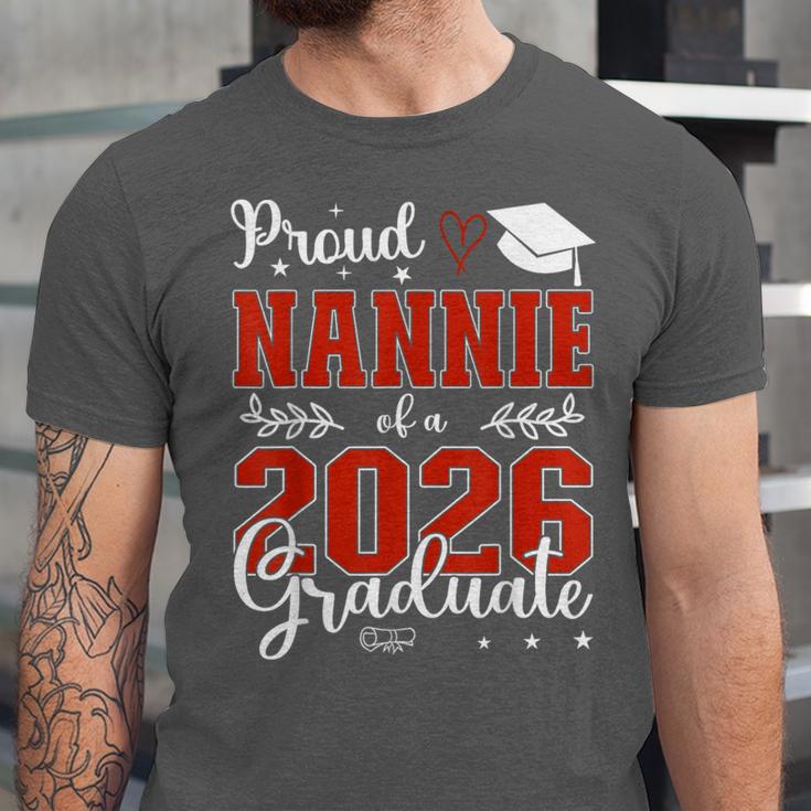 Proud Nannie Of A Class Of 2026 Graduate Senior Graduation Unisex Jersey T-Shirt