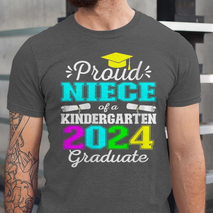 Proud Niece Of Kindergarten Graduate 2024 Graduation Niece Unisex Jersey T-Shirt