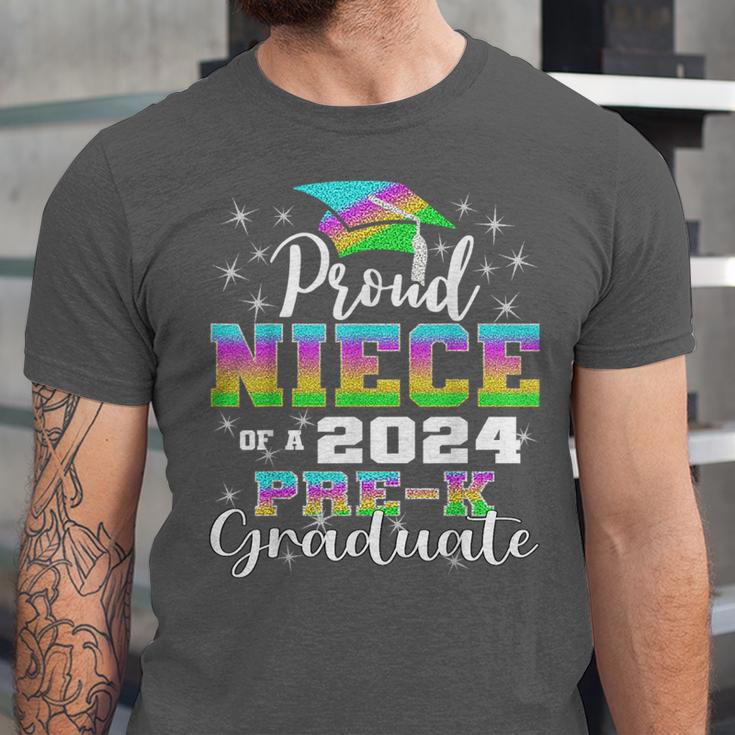 Proud Niece Of PreK School Graduate 2024 Graduation Niece Unisex Jersey T-Shirt