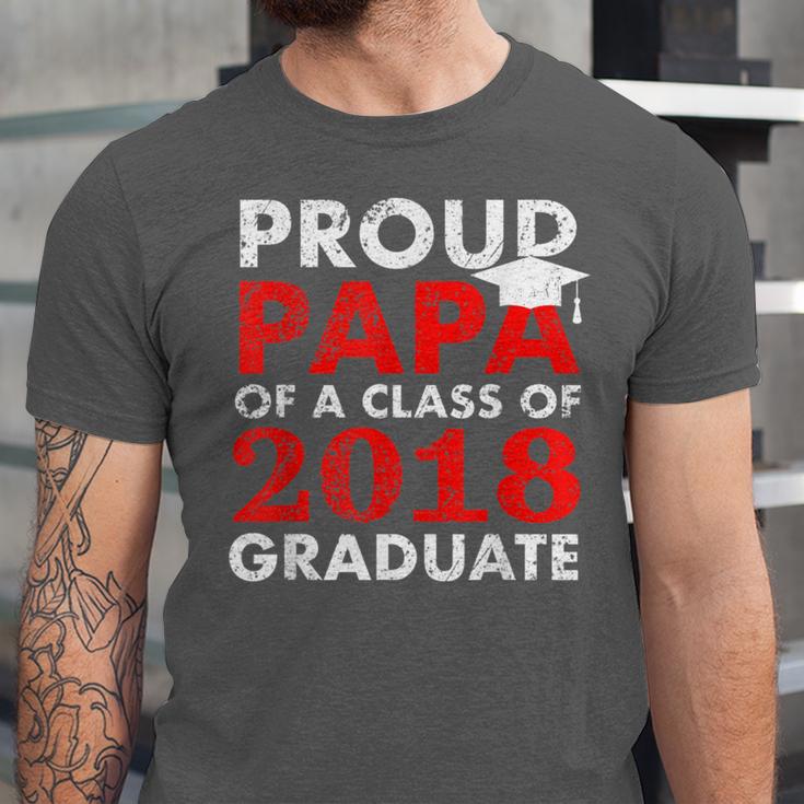 Proud Papa Of A Class Of 2018 Graduate Shirt Graduation Unisex Jersey T-Shirt