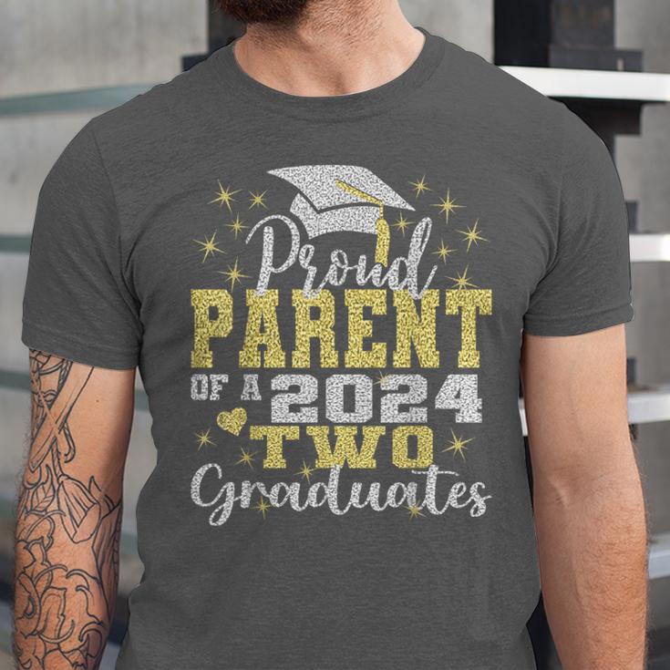 Proud Parent Of Two 2024 Graduate Class 2024 Graduation Unisex Jersey T-Shirt