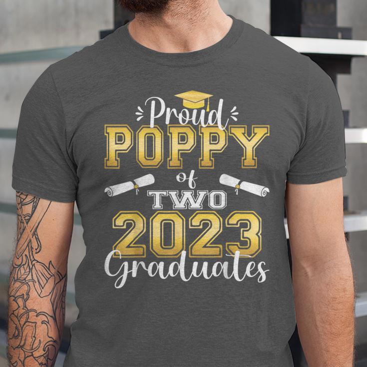 Proud Poppy Of Two 2023 Graduate Class 2023 Graduation Unisex Jersey T-Shirt