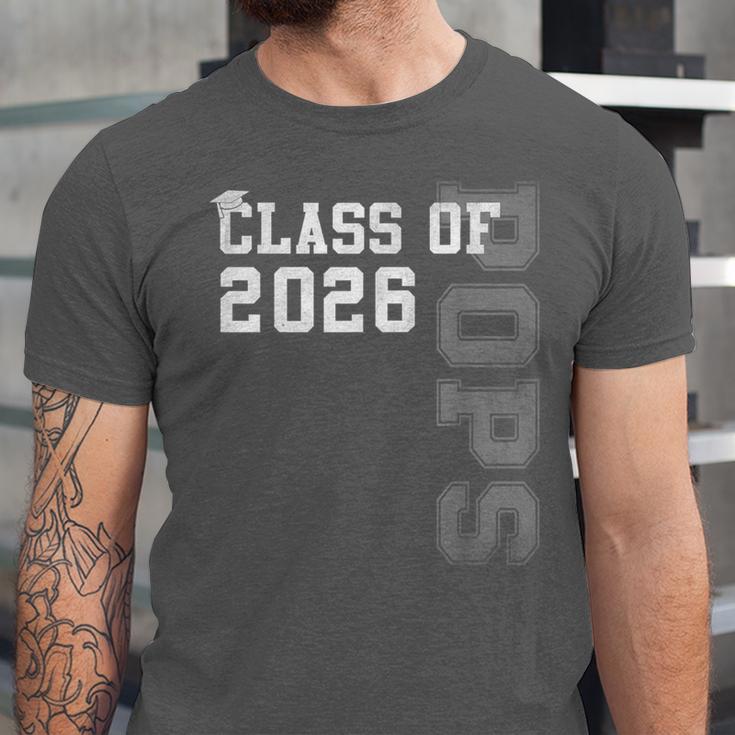Proud Pops Of A 2026 Graduate Grad Senior Graduation Unisex Jersey T-Shirt