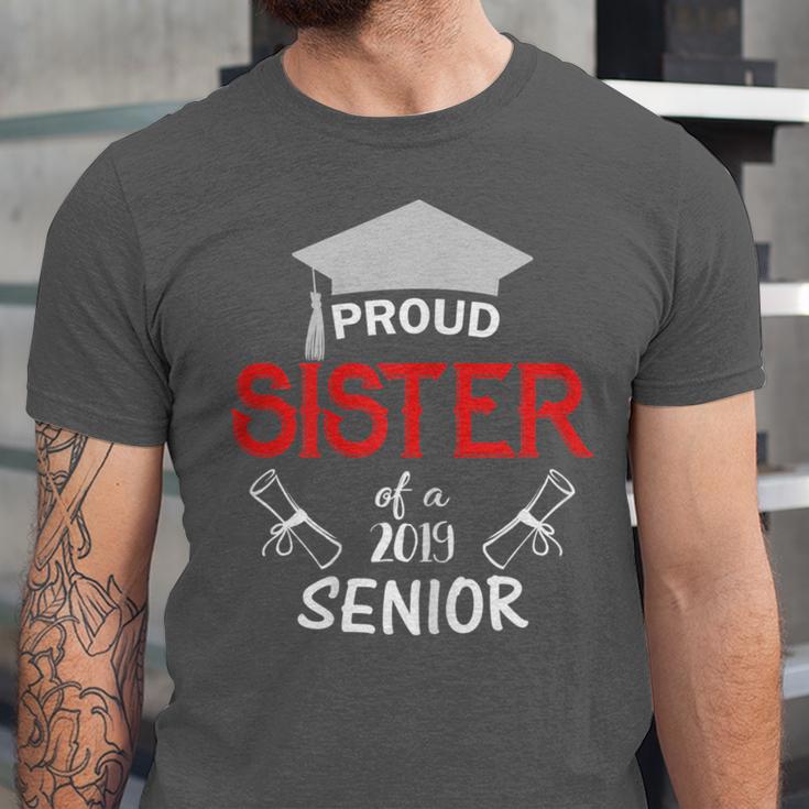 Proud Sister Of a 2019 Senior Graduation Family Unisex Jersey T-Shirt