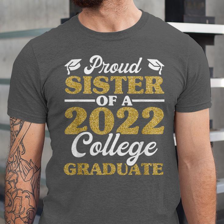 Proud Sister 2022 College Graduate Shirt Sibling Graduation Unisex Jersey T-Shirt