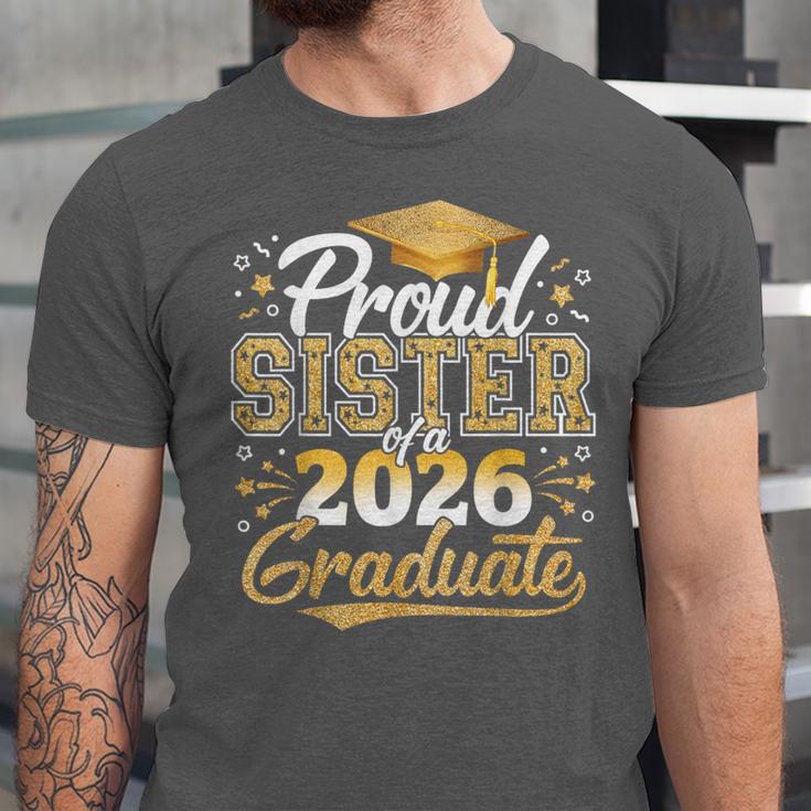 Proud Sister Of 2026 Graduate College Graduation Hat Party Unisex Jersey T-Shirt