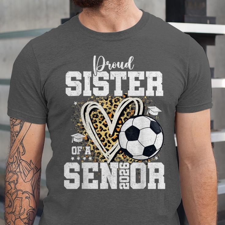 Proud Sister Of A 2026 Senior Soccer Graduation Leopard Unisex Jersey T-Shirt
