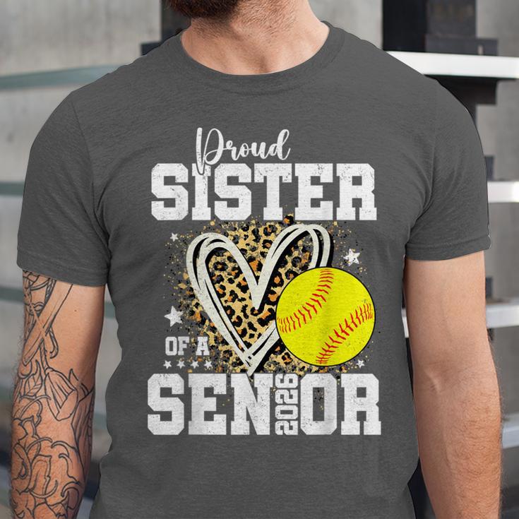Proud Sister Of A 2026 Senior Softball Graduation Leopard Unisex Jersey T-Shirt