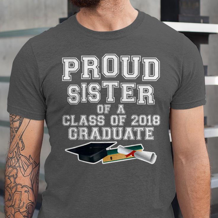 Proud Sister Of A Grad Class Of 2018 Graduation Apparel Unisex Jersey T-Shirt