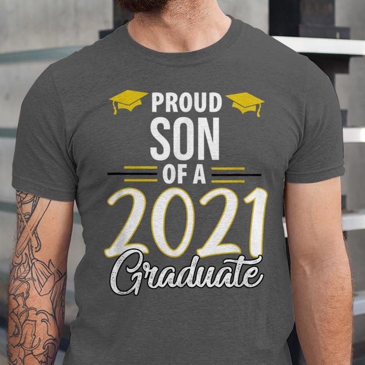 Proud Son Of A 2021 Graduate Graduation Clothes MBA PhD Unisex Jersey T-Shirt