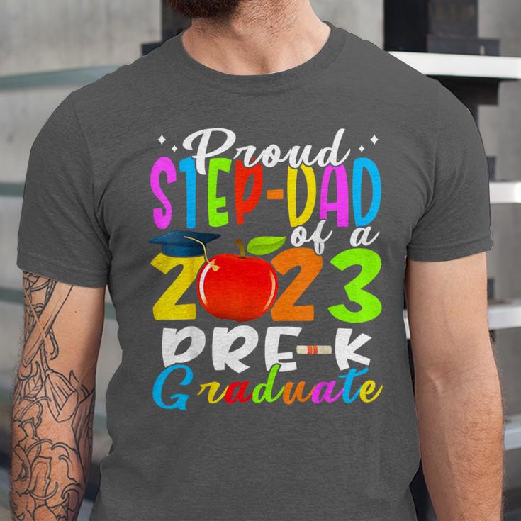 Proud Step-Dad Of 2023 Pre-K Graduate Fathers Day Graduation Unisex Jersey T-Shirt