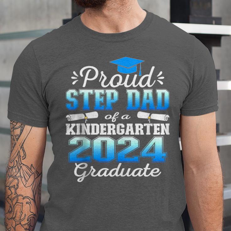 Proud Step Dad Of Kindergarten Graduate 2024 Graduation Step Unisex Jersey T-Shirt