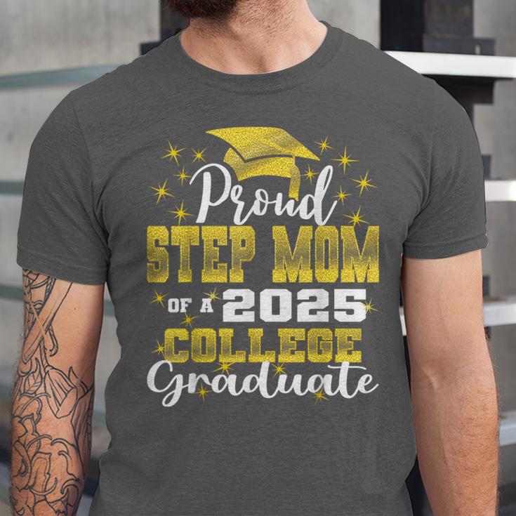 Proud Step Mom Of 2025 College Graduate Family 24 Graduation Unisex Jersey T-Shirt
